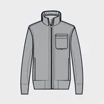 grey gas station jacket image